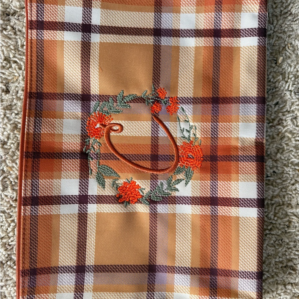 Thirty-One Autumn Plaid Zipper Pouch